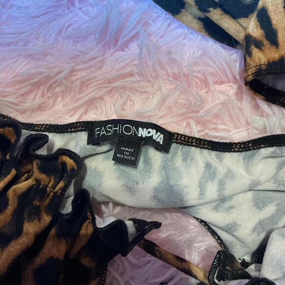 Fashion nova Leopard print crop top #leopardprint #ruffles - Picture 6 of 7